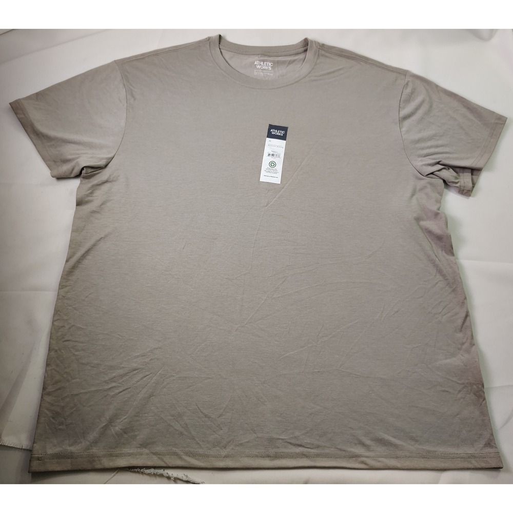 NWT‎ Athletic Works Dri Works Performance Workout Gym Tee Birch Grey T-Shirt XL